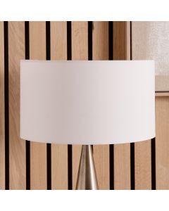 Harry 30cm Ivory Cotton Mix Cylinder Lampshade