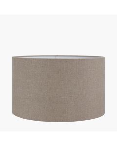 Edward 50cm Natural Linen Cylinder Lampshade