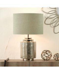 Edward 30cm Pistachio Green Linen Cylinder Lampshade