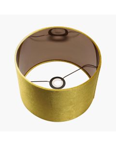 Bow 30cm Mustard Velvet Cylinder Lampshade