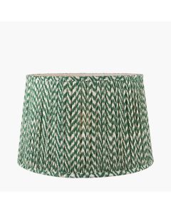 Vienna 30cm Forest Green Chevron Mushroom Pleat Lampshade 
