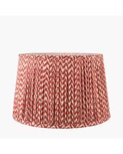 Vienna 30cm Red Chevron Mushroom Pleat Shade 