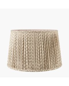 Vienna 40cm Taupe Chevron Mushroom Pleat Lampshade 
