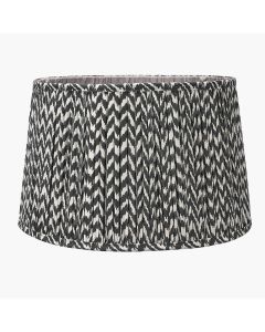 Vienna 30cm Black Chevron Mushroom Pleat Lampshade 