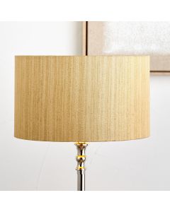 Stellan 30cm Gold Slubbed Faux Silk Gold Lined Cylinder Lampshade