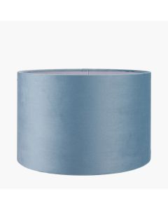 Rene 35cm Duck Egg Velvet Cylinder Lampshade