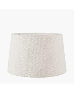 Martigues 40cm White Boucle Tapered Cylinder Lampshade