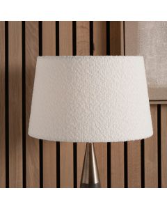 Martigues 30cm White Boucle Tapered Cylinder Lampshade