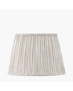 Thiago 40cm Natural Stripe Mushroom Pleat Tapered Lampshade