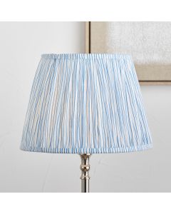 Thiago 45cm Ocean Blue Stripe Mushroom Pleat Tapered Lampshade