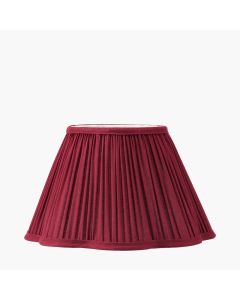 Malia 30cm Mulberry Red Mushroom Pleat Scalloped Tapered Lamp Shade