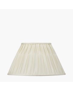 Garbo 45cm Cream Silk Mix Pinch Pleat Tapered Lampshade