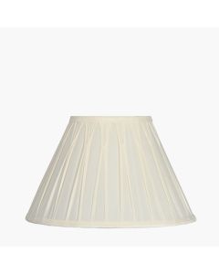 Garbo 40cm Cream Silk Mix Pinch Pleat Tapered Lampshade