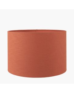 Lino 35cm Cinnamon Self Lined Linen Cylinder Lampshade