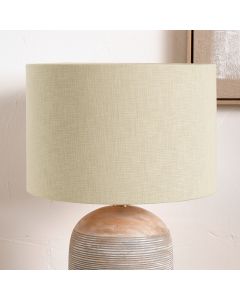 Lino 30cm Butterscotch Self Lined Linen Drum Lampshade