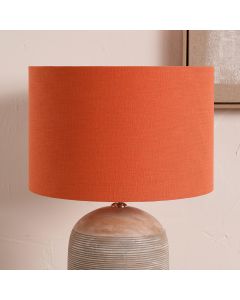 Lino 35cm Cinnamon Self Lined Linen Cylinder Lampshade