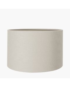 Lino 50cm Grey Self Lined Linen Cylinder Lampshade