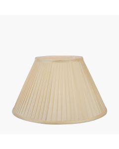 Bacall 50cm Almond Silk Knife Pleat Empire Lampshade