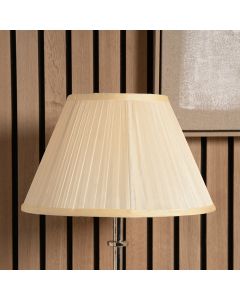 Bacall 50cm Almond Silk Knife Pleat Empire Lampshade