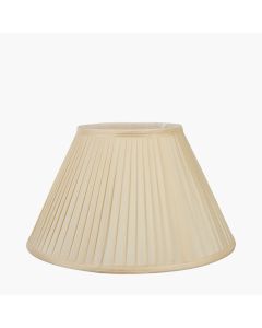 Bacall 40cm Almond Silk Knife Pleat Empire Lampshade