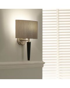 Lowry Brushed Silver and Matt Black Metal Wall Lamp