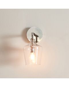 Anise Silver Metal and Glass Wall Light