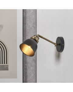 Augusto Black and Gold Task Wall Light