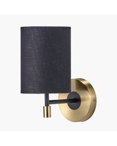 Bryce Black and Gold Metal Wall Light