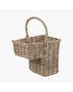 Grey Kubu Rattan Stair Basket Large