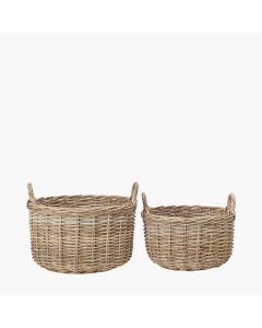 S/2 Grey Kubu Log Baskets