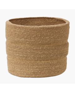 Seagrass Natural Ribbed Basket