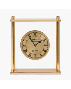 Gold Square Framed Standing Table Clock