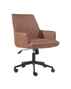 Essentials Diamond Stitch Office Chair in Tan