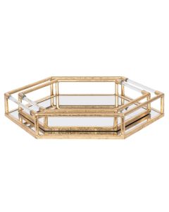 Gold Metal & Mirror S - 2 Trays