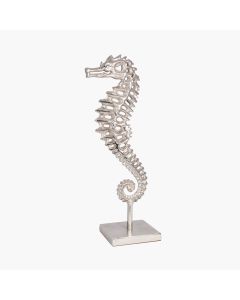  Silver Metal Sea Horse Ornament