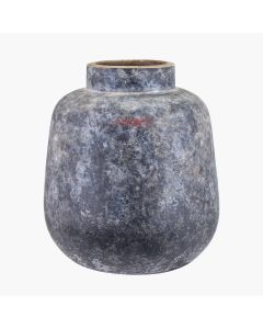 Vulcan Grey Volcanic Effect Stoneware Vase