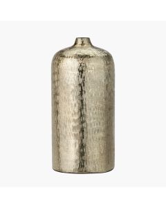 Gold Metal Hammered Vase Tall