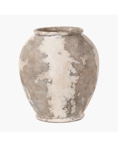 Lulia Antique Finish Stoneware Urn Vase