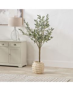 Cream Bobble Fibrestone  Decorative Planter