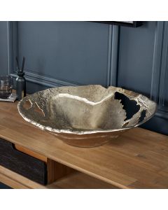 Gold Cast Metal Decorative Bowl