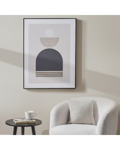 Art Deco Print with Gold Detail and Black Frame