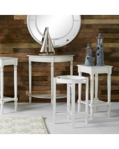 Heritage Elizabeth White Pine Wood Accent Table