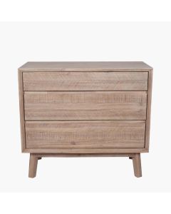 Kalmar Sand Wash Acacia Wood 3 Drawer Unit