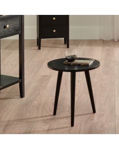 Chelmsford Satin Black Pine Wood Side Table