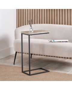 Soho Concrete Effect and Black Metal Supper Side Table