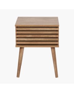 Larvik Natural Eucalyptus Wood 1 Drawer Bedside Table