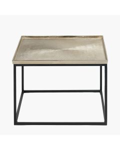 Franklin Gold Cast and Black Metal Coffee Table