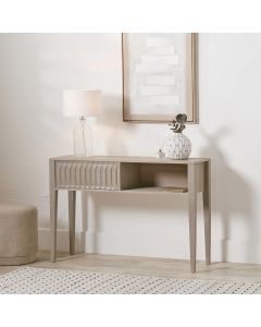 Khao Light Grey Mango Wood 1 Drawer Console Table