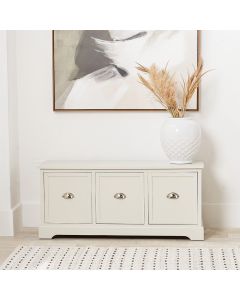 Croft Linen Pine Wood 3 Drawer Unit