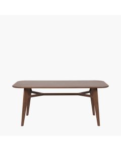 Elias Dark Ash Wood Retro Dining Table